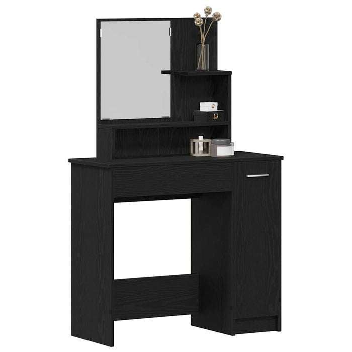 Masă de Machiaj Stejar Negru 86,5 x 35 x 136 cm Lemn compozit - WALTI WALTI
