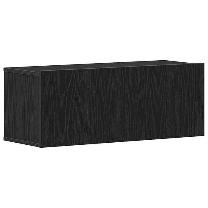 Cabinet TV 2 pcs Stejar Negru 80 x 30 x 30 cm Lemn compozit - WALTI WALTI