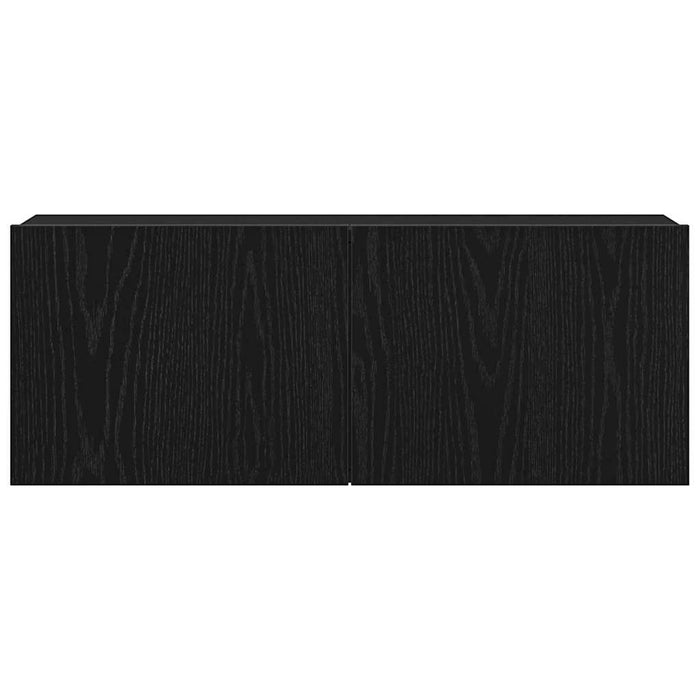 Cabinet TV 2 pcs Stejar Negru 80 x 30 x 30 cm Lemn compozit - WALTI WALTI