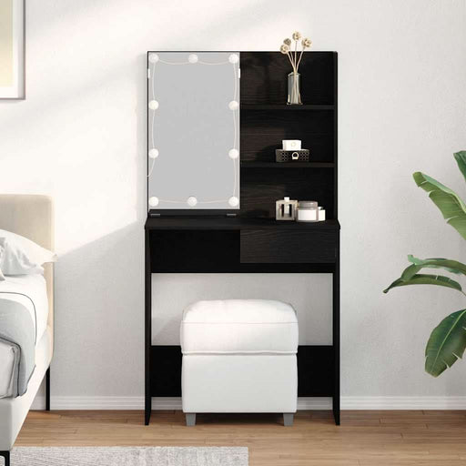 Masă de Machiaj Stejar Negru 74,5 x 40 x 141 cm Lemn compozit - WALTI WALTI