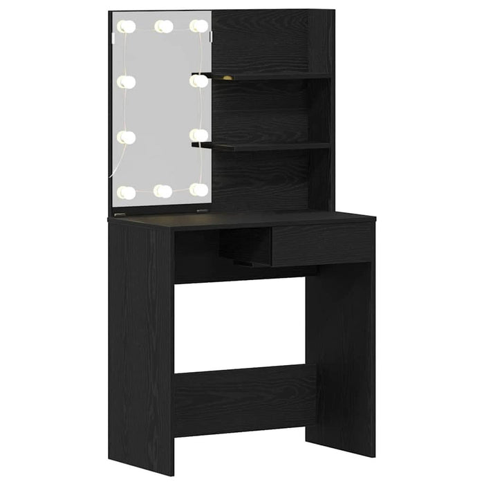 Masă de Machiaj Stejar Negru 74,5 x 40 x 141 cm Lemn compozit - WALTI WALTI