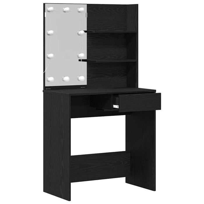 Masă de Machiaj Stejar Negru 74,5 x 40 x 141 cm Lemn compozit - WALTI WALTI