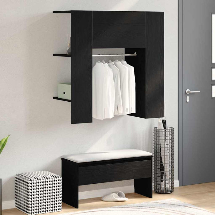 Dulap pentru hol Stejar Negru 97,5 x 37 x 99 cm Lemn compozit - WALTI WALTI