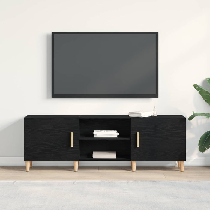 Cabinet TV Stejar Negru 150 x 30 x 50 cm Lemn compozit - WALTI WALTI