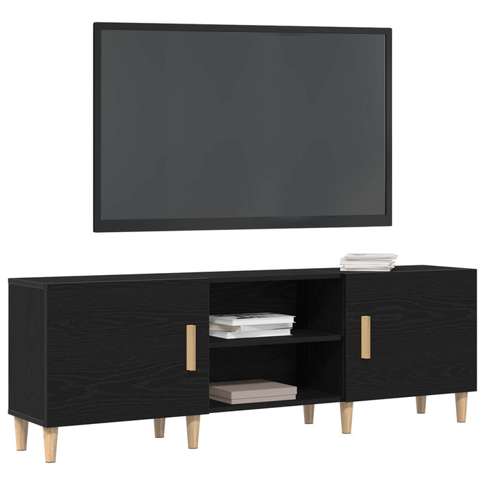 Cabinet TV Stejar Negru 150 x 30 x 50 cm Lemn compozit - WALTI WALTI