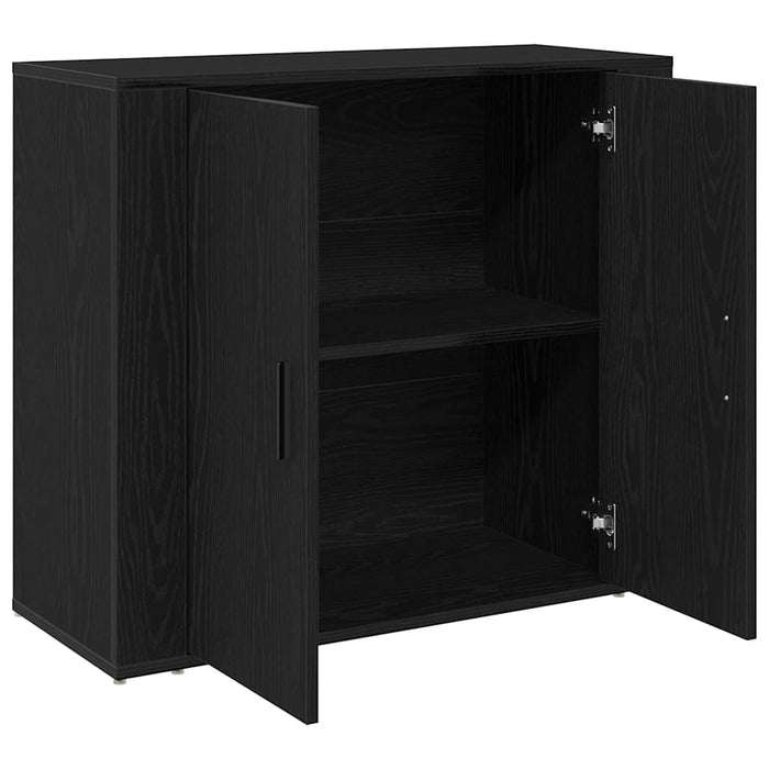 Bufet Stejar Negru 80 x 33 x 70 cm Lemn compozit - WALTI WALTI