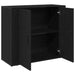 Bufet Stejar Negru 80 x 33 x 70 cm Lemn compozit - WALTI WALTI
