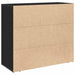 Bufet Stejar Negru 80 x 33 x 70 cm Lemn compozit - WALTI WALTI