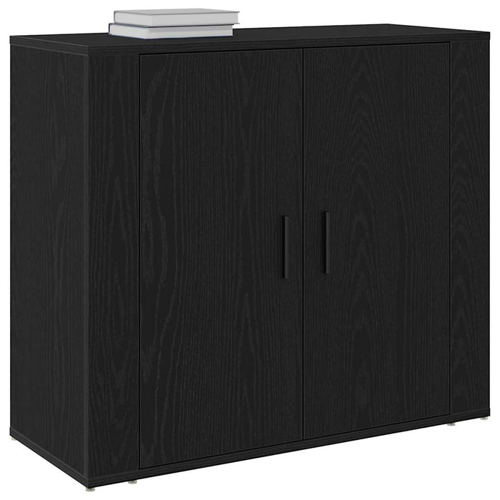 Bufet Stejar Negru 80 x 33 x 70 cm Lemn compozit - WALTI WALTI