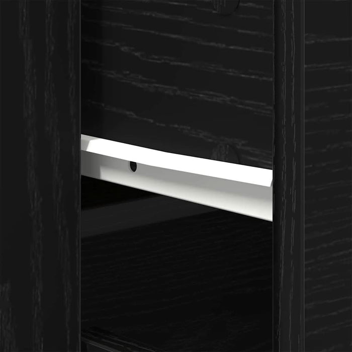 Bufet cu sertar Stejar Negru 80 x 33 x 70 cm Lemn compozit - WALTI WALTI