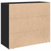 Bufet cu sertar Stejar Negru 80 x 33 x 70 cm Lemn compozit - WALTI WALTI
