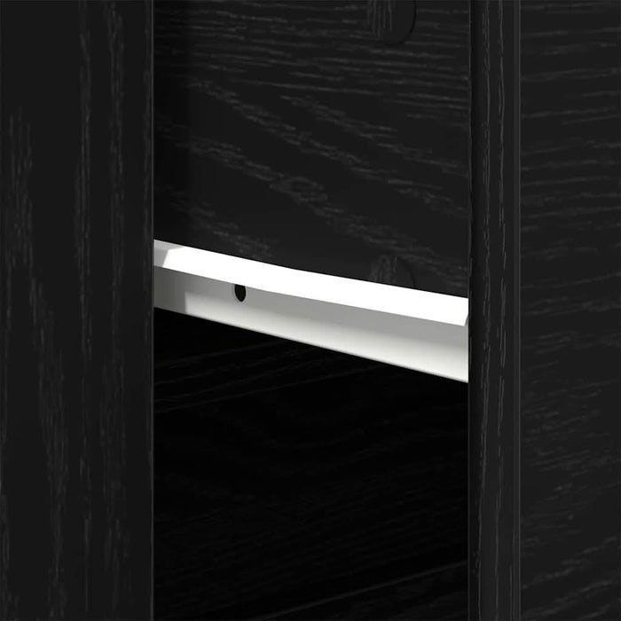Bufet cu sertar Stejar Negru 80 x 33 x 70 cm Lemn compozit - WALTI WALTI