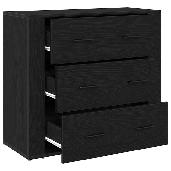 Bufet cu sertar Stejar Negru 80 x 33 x 70 cm Lemn compozit - WALTI WALTI