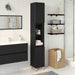 Dulap de Baie Stejar Negru 30 x 30 x 190 cm Lemn compozit - WALTI WALTI