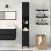 Dulap de Baie Stejar Negru 30 x 30 x 190 cm Lemn compozit - WALTI WALTI