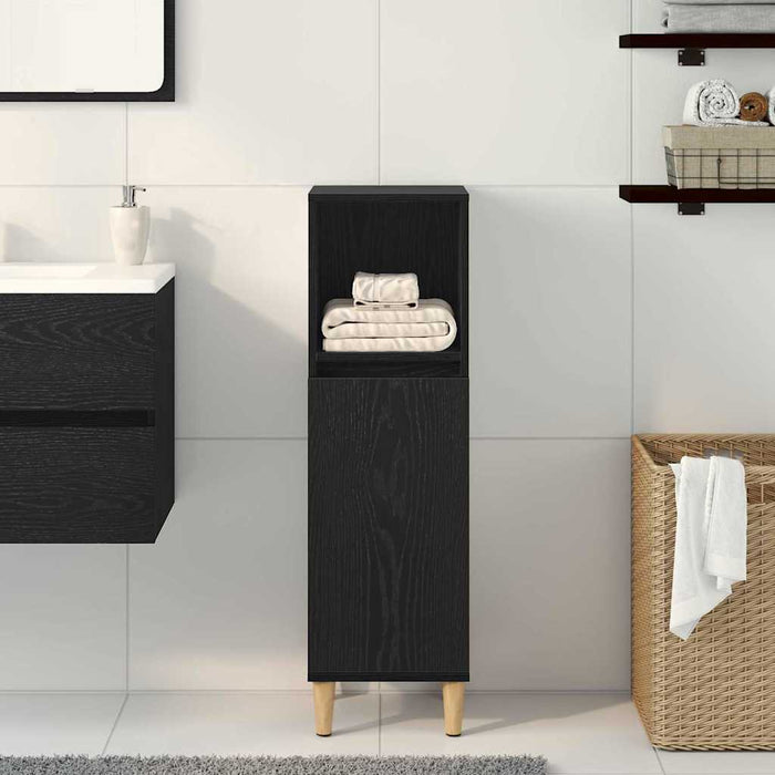 Dulap de Baie Stejar Negru 30 x 30 x 100 cm Lemn compozit - WALTI WALTI
