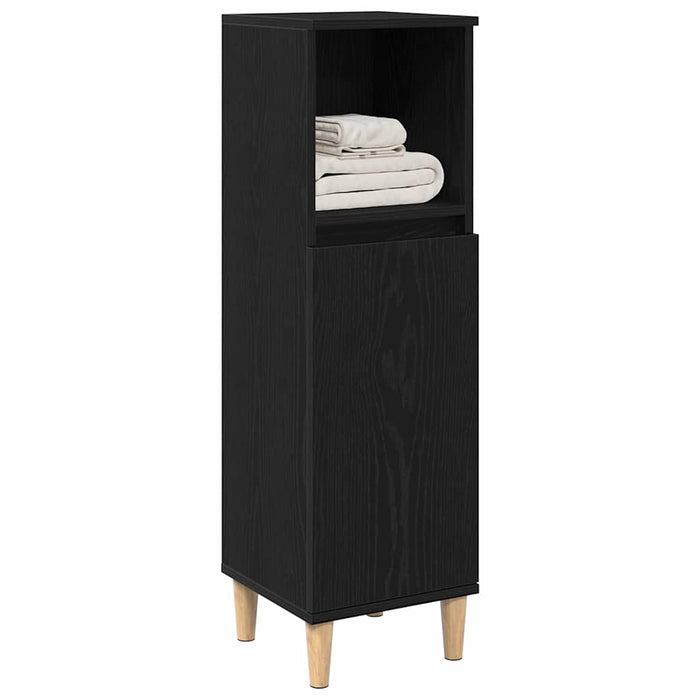 Dulap de Baie Stejar Negru 30 x 30 x 100 cm Lemn compozit - WALTI WALTI
