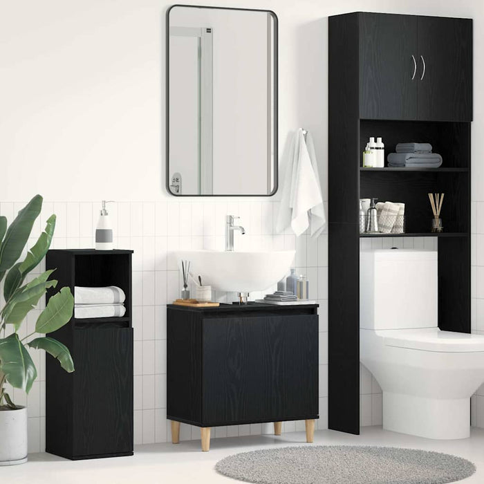 Dulap pentru Chiuveta de Baie Stejar Negru 58 x 33 x 60 cm - WALTI WALTI