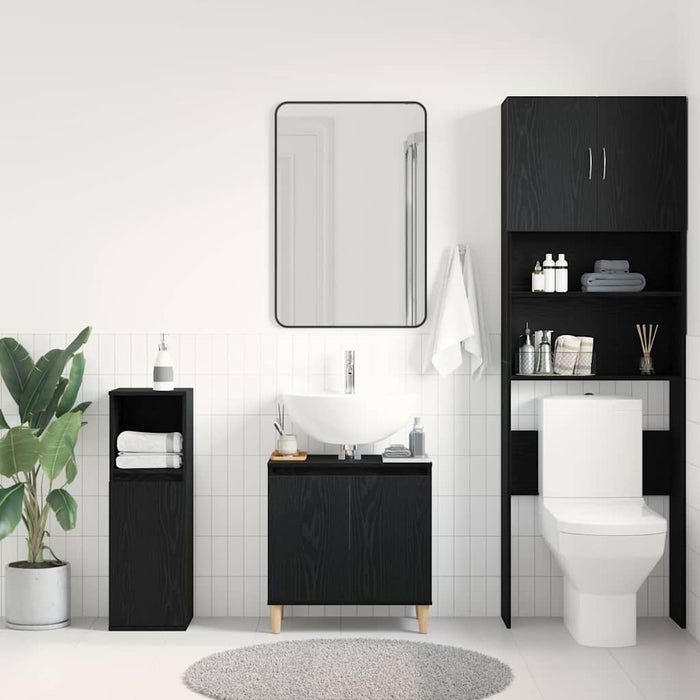 Dulap pentru Chiuveta de Baie Stejar Negru 58 x 33 x 60 cm - WALTI WALTI