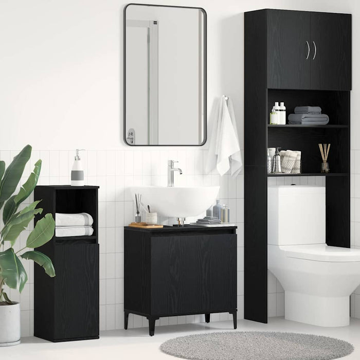 Dulap pentru Chiuveta de Baie Stejar Negru 58 x 33 x 60 cm - WALTI WALTI
