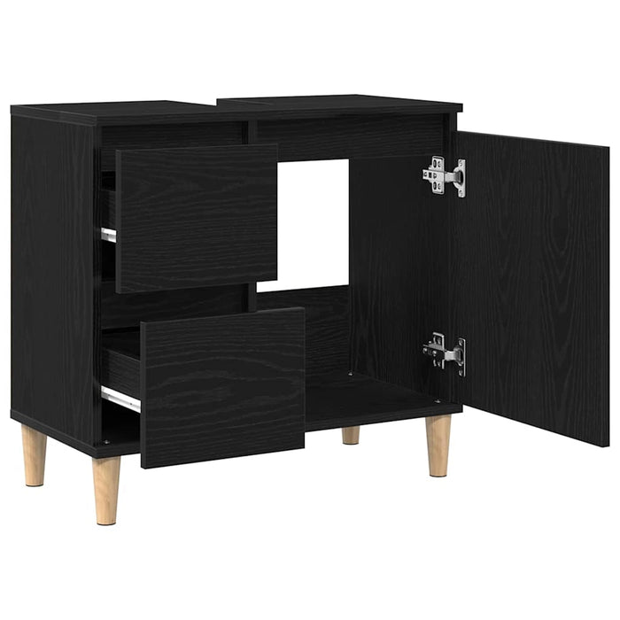 Dulap de Baie cu ușă Stejar Negru 65 x 33 x 60 cm Lemn compozit - WALTI WALTI