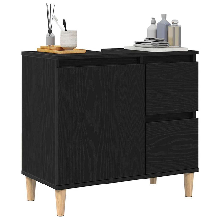 Dulap de Baie cu ușă Stejar Negru 65 x 33 x 60 cm Lemn compozit - WALTI WALTI