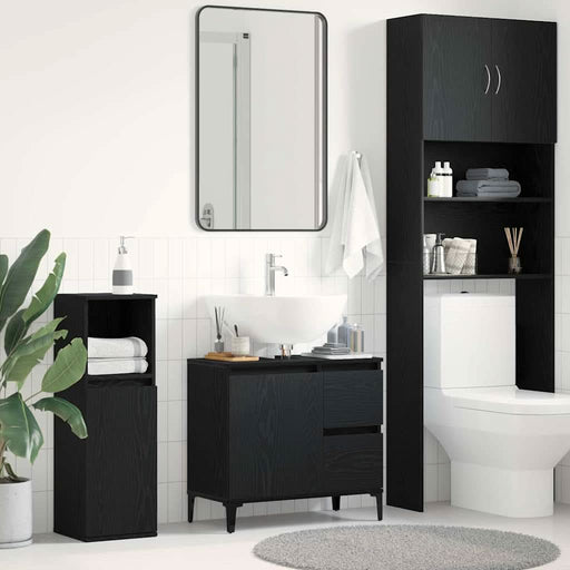 Dulap de Baie cu ușă Stejar Negru 65 x 33 x 60 cm Lemn compozit - WALTI WALTI