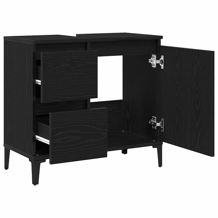 Dulap de Baie cu ușă Stejar Negru 65 x 33 x 60 cm Lemn compozit - WALTI WALTI