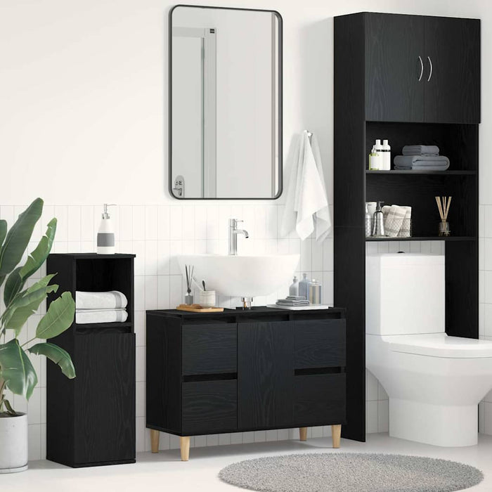 Dulap pentru Chiuveta de Baie Stejar Negru 80 x 33 x 60 cm - WALTI WALTI