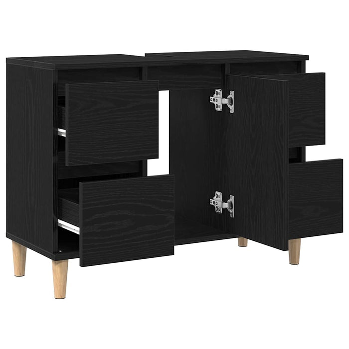 Dulap pentru Chiuveta de Baie Stejar Negru 80 x 33 x 60 cm - WALTI WALTI