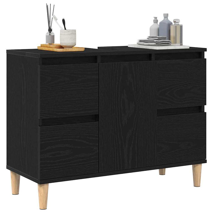 Dulap pentru Chiuveta de Baie Stejar Negru 80 x 33 x 60 cm - WALTI WALTI