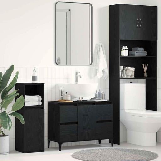 Dulap pentru Chiuveta de Baie Stejar Negru 80 x 33 x 60 cm - WALTI WALTI