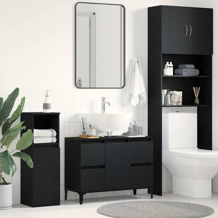 Dulap pentru Chiuveta de Baie Stejar Negru 80 x 33 x 60 cm - WALTI WALTI