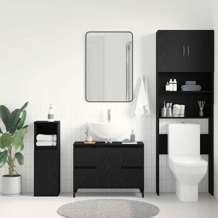 Dulap pentru Chiuveta de Baie Stejar Negru 80 x 33 x 60 cm - WALTI WALTI