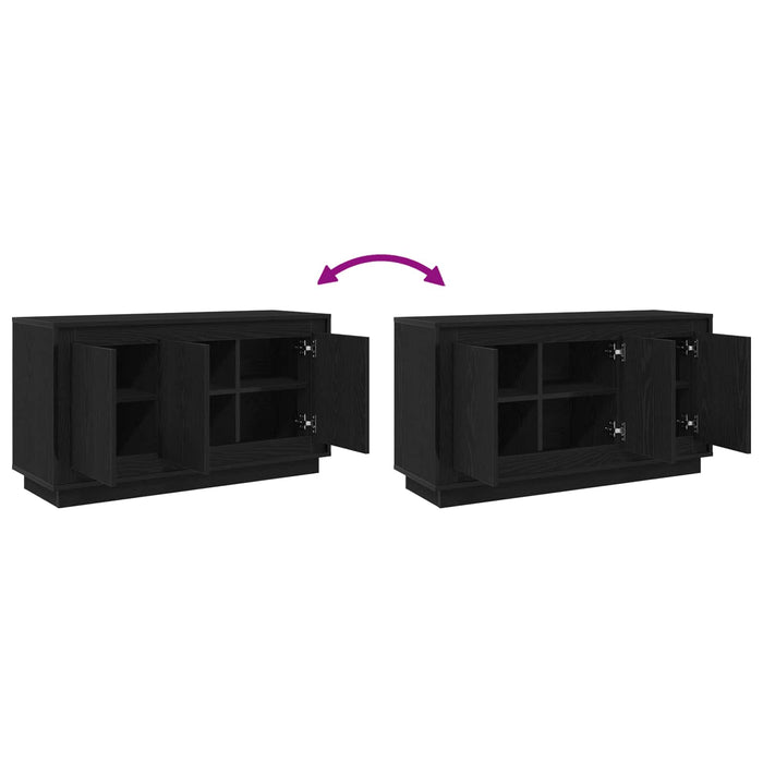 Bufet Stejar Negru 102 x 35 x 55 cm Lemn compozit - WALTI WALTI