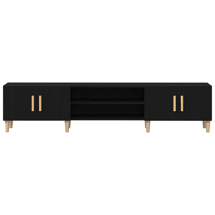 Cabinet TV Stejar Negru 180 x 31,5 x 40 cm Lemn compozit - WALTI WALTI