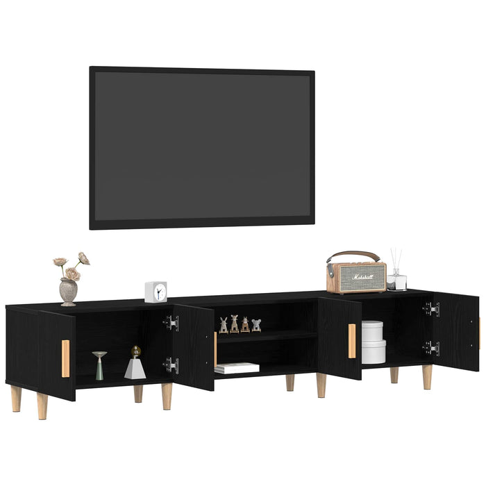 Cabinet TV Stejar Negru 180 x 31,5 x 40 cm Lemn compozit - WALTI WALTI