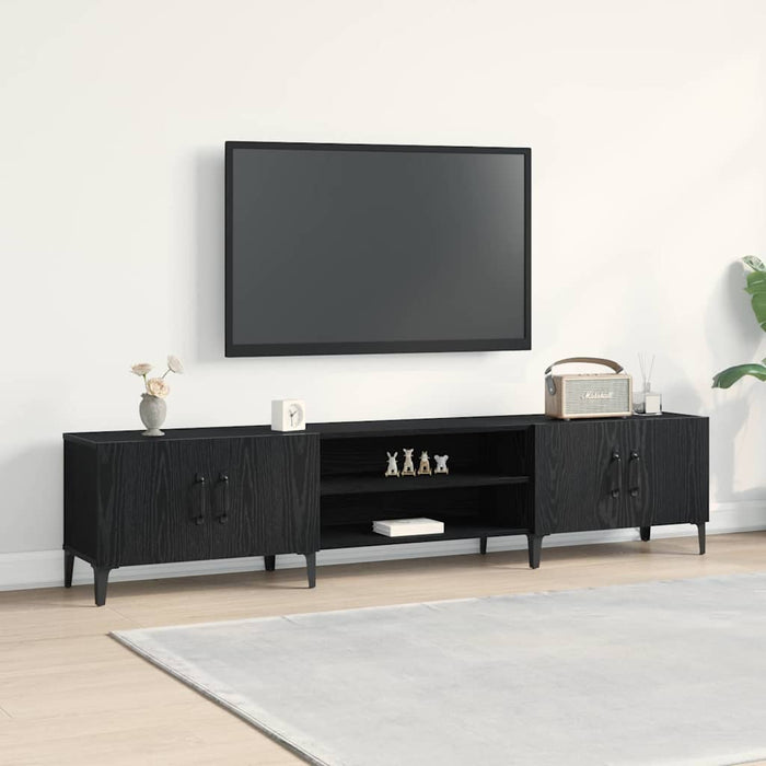 Cabinet TV Stejar Negru 180 x 31,5 x 40 cm Lemn compozit - WALTI WALTI
