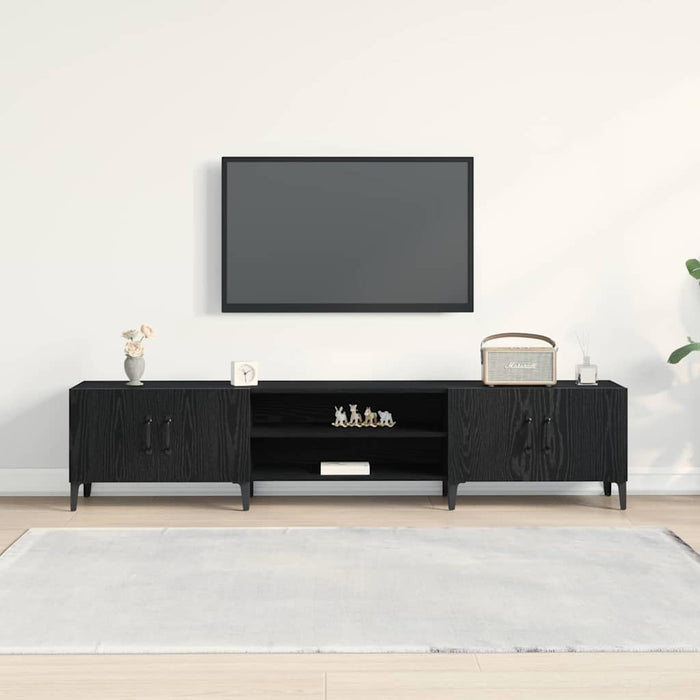 Cabinet TV Stejar Negru 180 x 31,5 x 40 cm Lemn compozit - WALTI WALTI