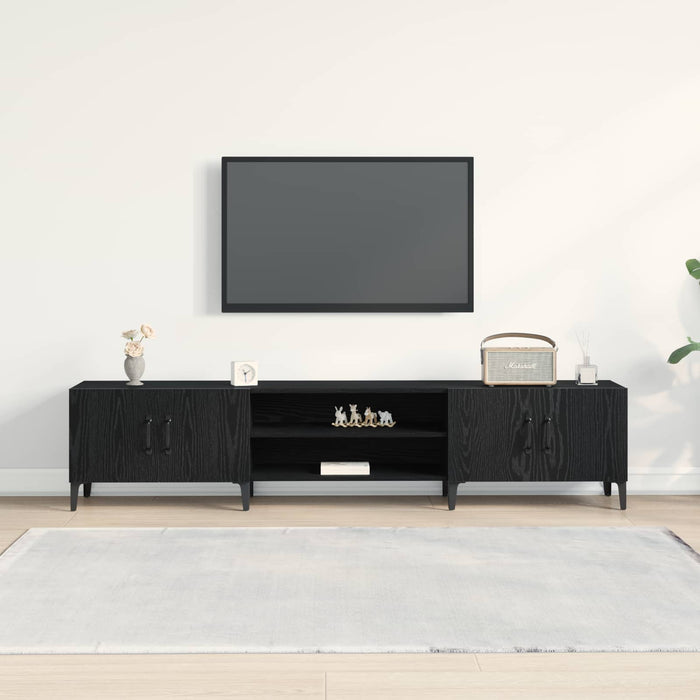 Cabinet TV Stejar Negru 180 x 31,5 x 40 cm Lemn compozit - WALTI WALTI
