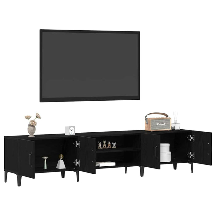 Cabinet TV Stejar Negru 180 x 31,5 x 40 cm Lemn compozit - WALTI WALTI