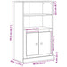 Highboard Stejar Negru 60 x 35.5 x 103.5 cm Lemn compozit - WALTI WALTI