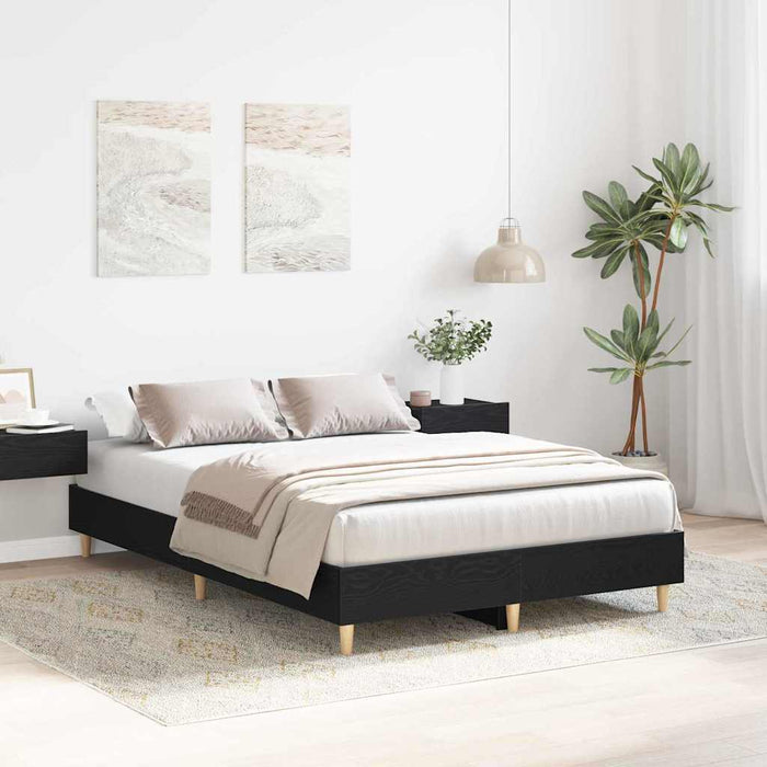 Cadru de pat Stejar negru 120 x 190 cm Lemn compozit - WALTI WALTI