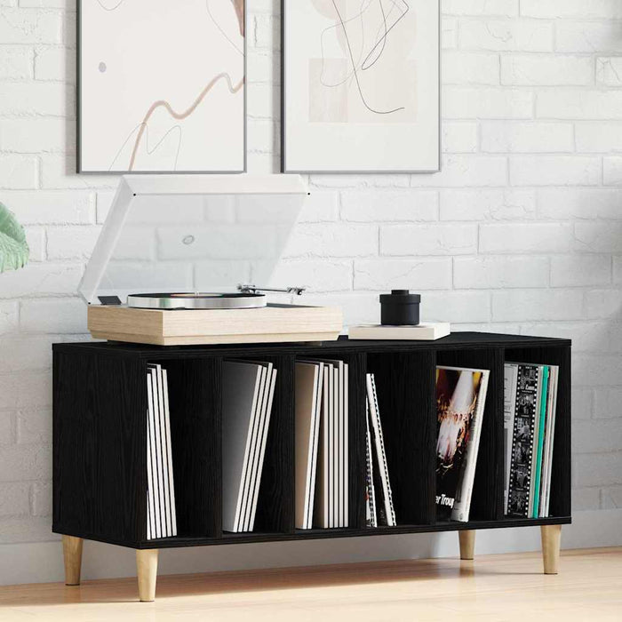 Dulap pentru discuri de vinil Stejar negru 100 x 38 x 48 cm - WALTI WALTI
