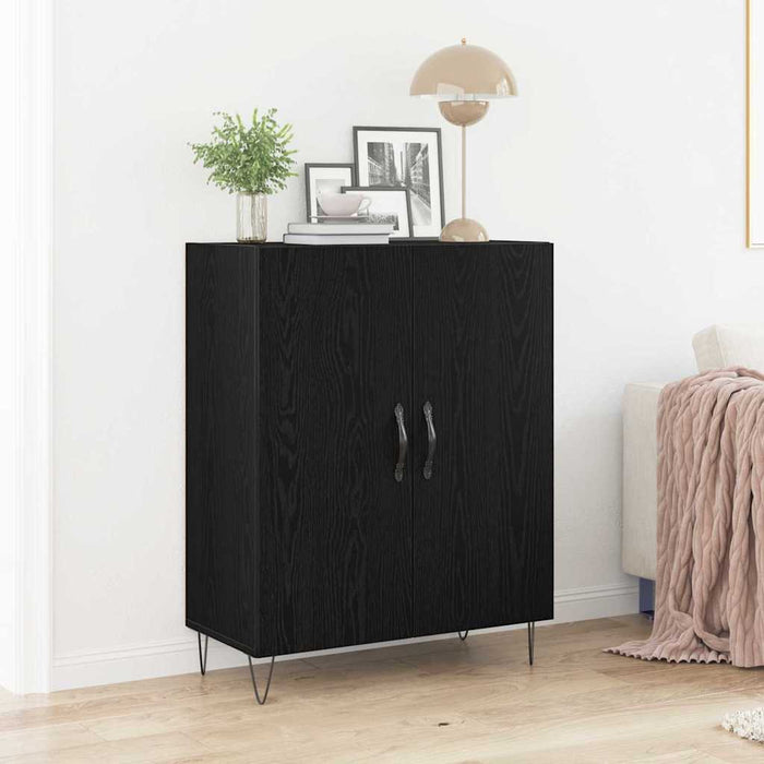 Bufet Stejar Negru 69,5 x 34 x 90 cm Lemn compozit - WALTI WALTI