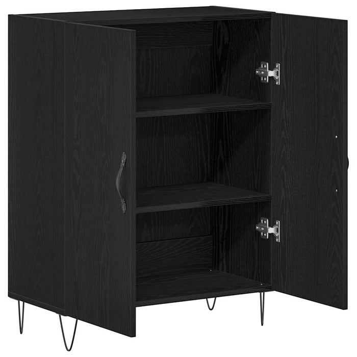 Bufet Stejar Negru 69,5 x 34 x 90 cm Lemn compozit - WALTI WALTI