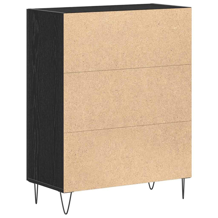 Bufet Stejar Negru 69,5 x 34 x 90 cm Lemn compozit - WALTI WALTI
