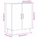 Bufet Stejar Negru 69,5 x 34 x 90 cm Lemn compozit - WALTI WALTI