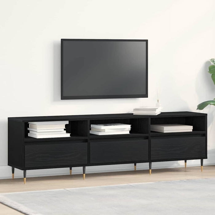 Cabinet TV Stejar Negru 150 x 30 x 44,5 cm Lemn compozit - WALTI WALTI