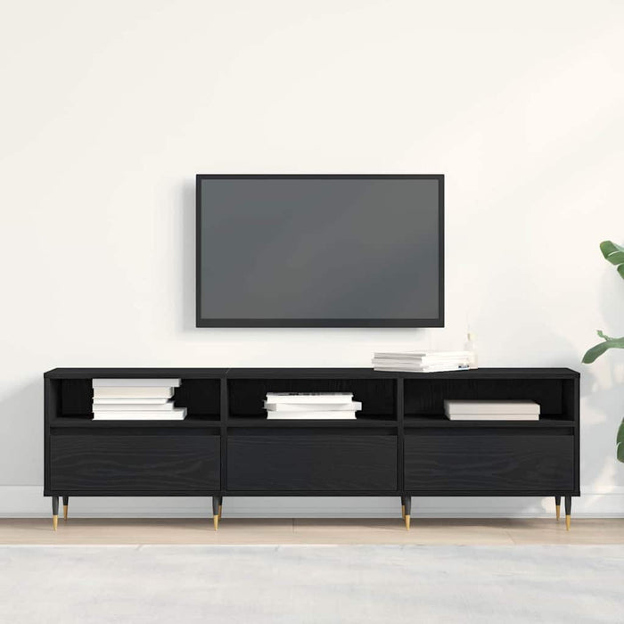 Cabinet TV Stejar Negru 150 x 30 x 44,5 cm Lemn compozit - WALTI WALTI